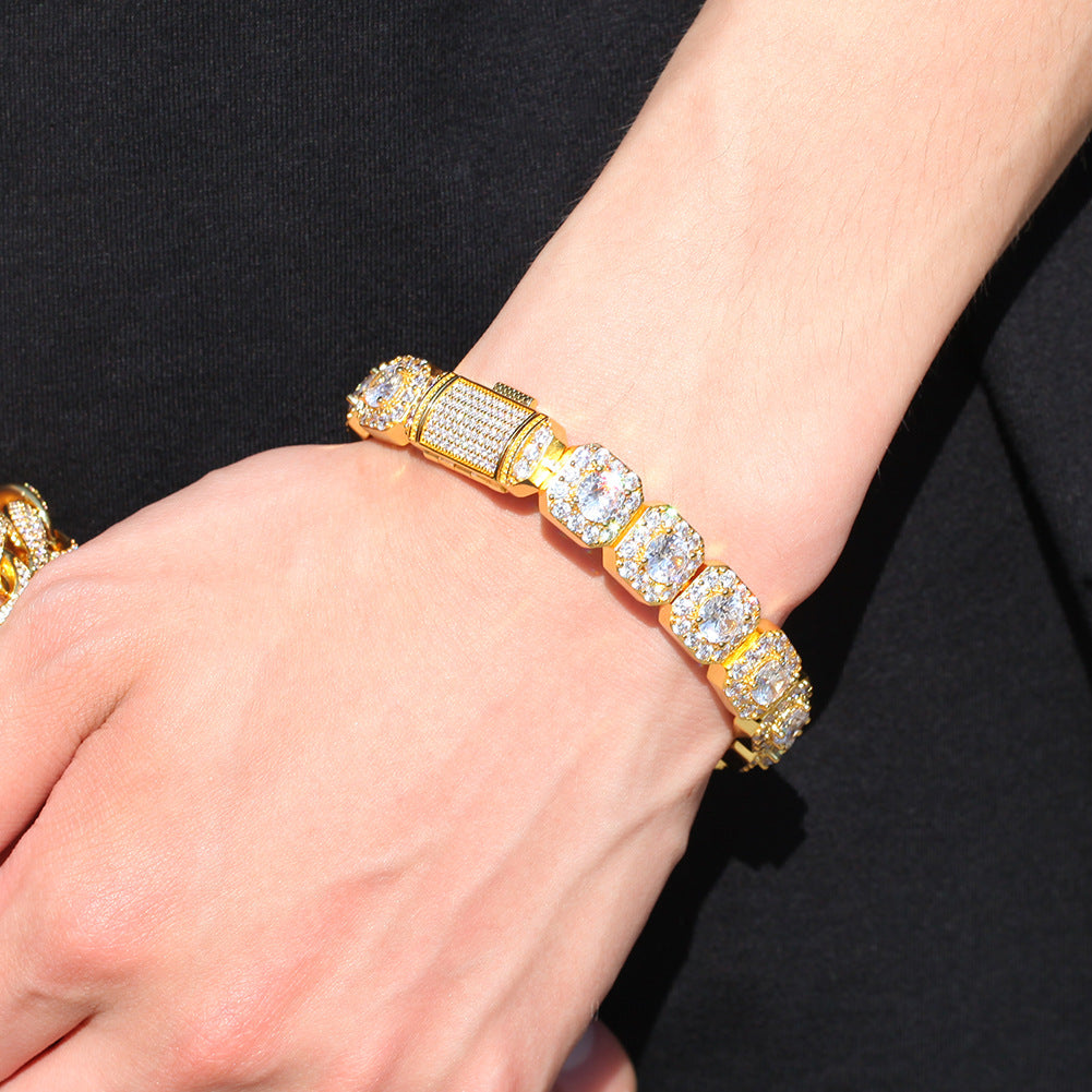Hip-hop micro-inlaid zircon 12.5mm rock candy bracelet - MERGE.DAY.1.FREESTYLE