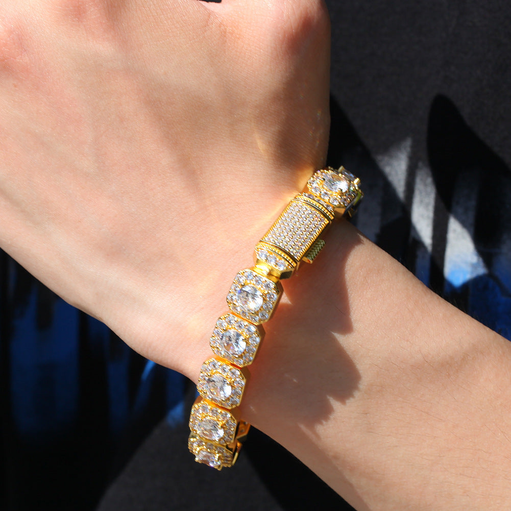 Hip-hop micro-inlaid zircon 12.5mm rock candy bracelet - MERGE.DAY.1.FREESTYLE