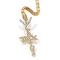 Hip-hop diamond-encrusted Cactus Jack letter necklace - MERGE.DAY.1.FREESTYLE