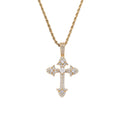 Full zirconium cross pendant couple necklace - MERGE.DAY.1.FREESTYLE