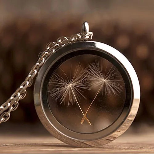 dandelion necklace Stainless steel Locket - MERGE.DAY.1.FREESTYLE