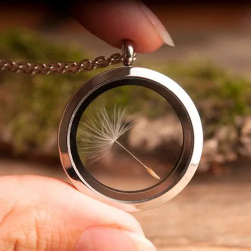 dandelion necklace Stainless steel Locket - MERGE.DAY.1.FREESTYLE