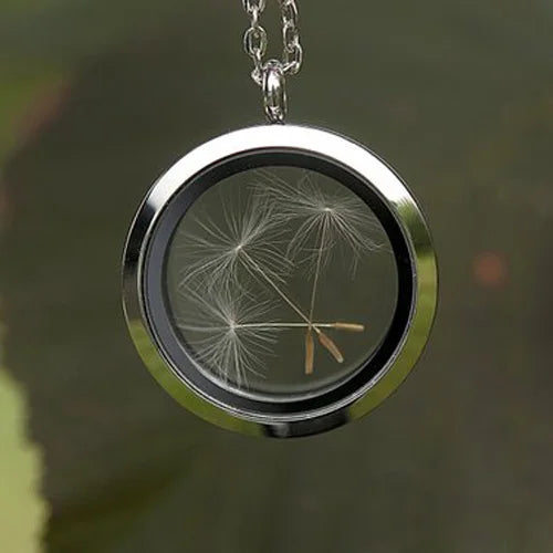 dandelion necklace Stainless steel Locket - MERGE.DAY.1.FREESTYLE