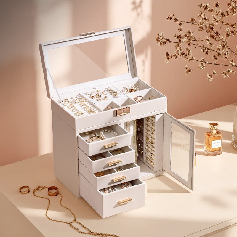 Transparent window leather jewelry armoire - MERGE.DAY.1.FREESTYLE