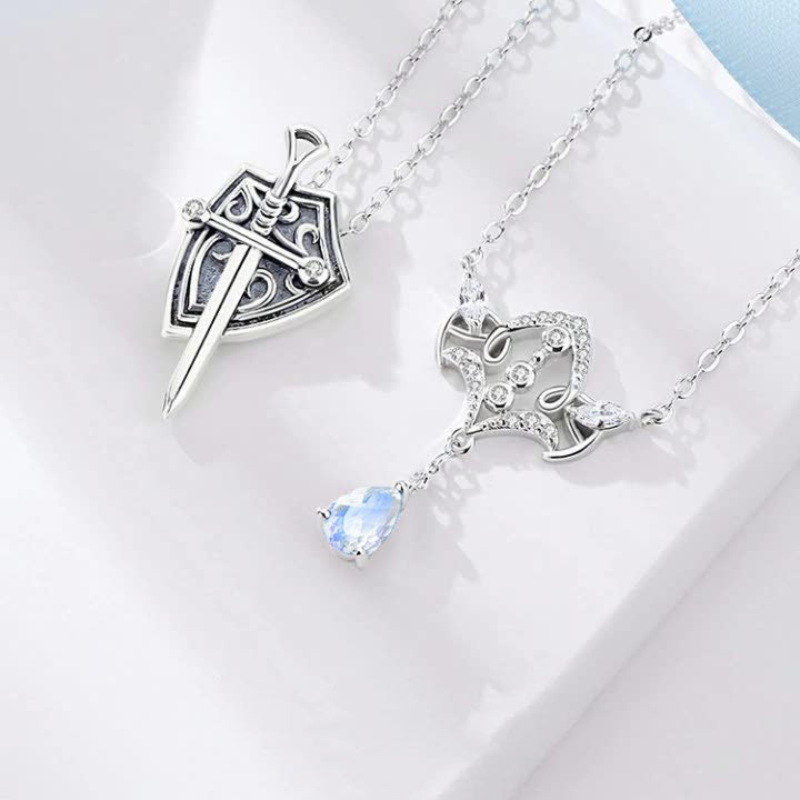 Princess and Knight Couple Necklace Men's and Women's matching Necklace Commemorative Gift - MERGE.DAY.1.FREESTYLE