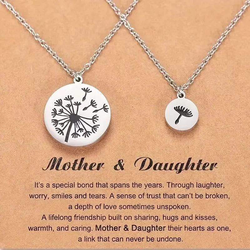 dandelion necklace 2 Pcs/Set Dandelion And Seeds Mother Daughter Necklaces - MERGE.DAY.1.FREESTYLE