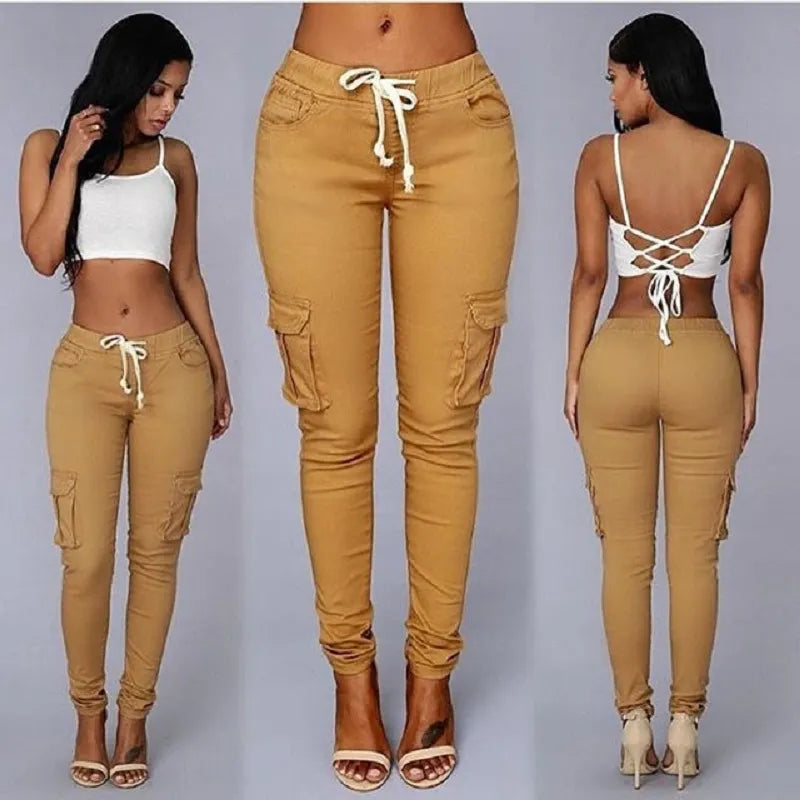 Elegant Elastic Women Pants Oversize Drawstring Long Pencil Pants - MERGE.DAY.1.FREESTYLE