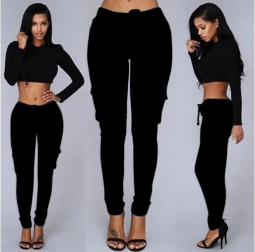 Elegant Elastic Women Pants Oversize Drawstring Long Pencil Pants - MERGE.DAY.1.FREESTYLE