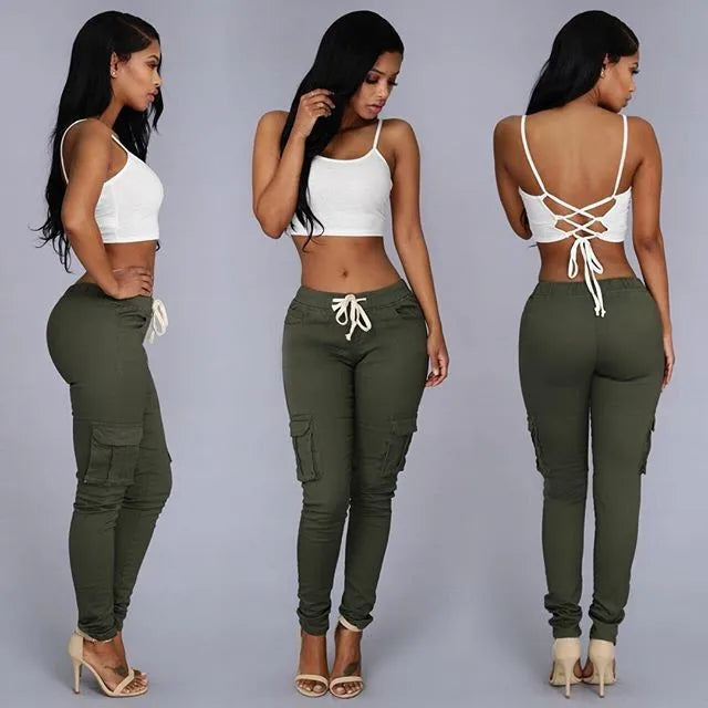 Elegant Elastic Women Pants Oversize Drawstring Long Pencil Pants - MERGE.DAY.1.FREESTYLE
