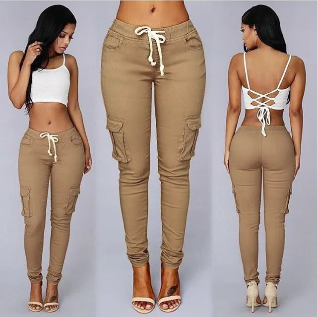 Elegant Elastic Women Pants Oversize Drawstring Long Pencil Pants - MERGE.DAY.1.FREESTYLE