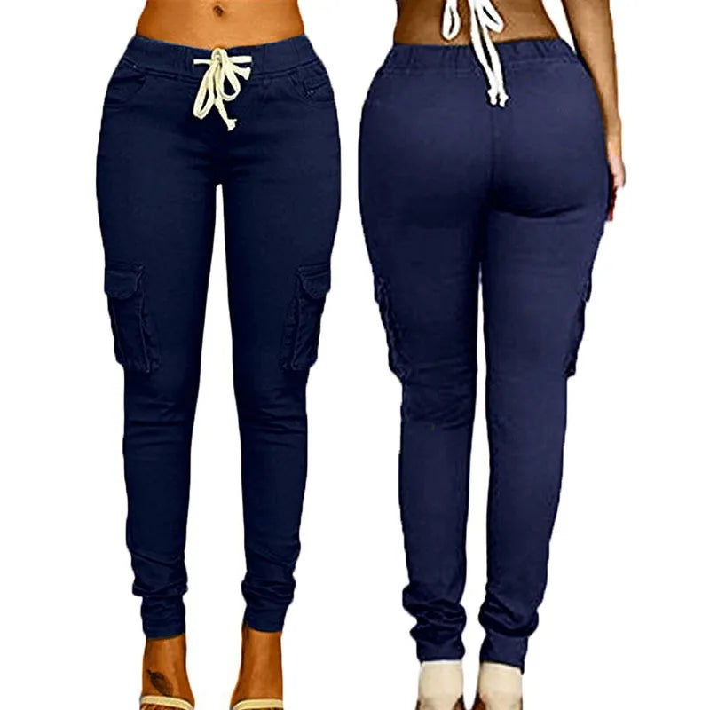 Elegant Elastic Women Pants Oversize Drawstring Long Pencil Pants - MERGE.DAY.1.FREESTYLE