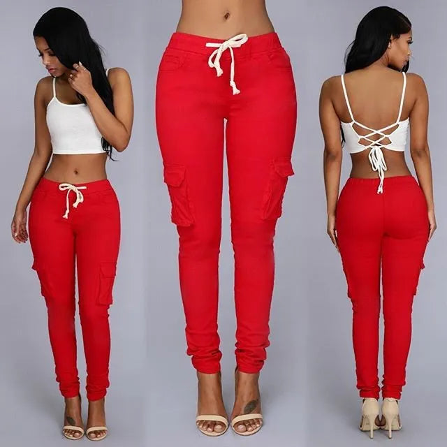 Elegant Elastic Women Pants Oversize Drawstring Long Pencil Pants - MERGE.DAY.1.FREESTYLE