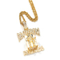 DEATHROW necklace inlaid with zircon and featuring hip-hop lettering - MERGE.DAY.1.FREESTYLE