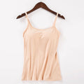 Solid Tank Tops Adjustable Strap Built In Cup Padded Wireless Camisole Camis Vest - MERGE.DAY.1.FREESTYLE