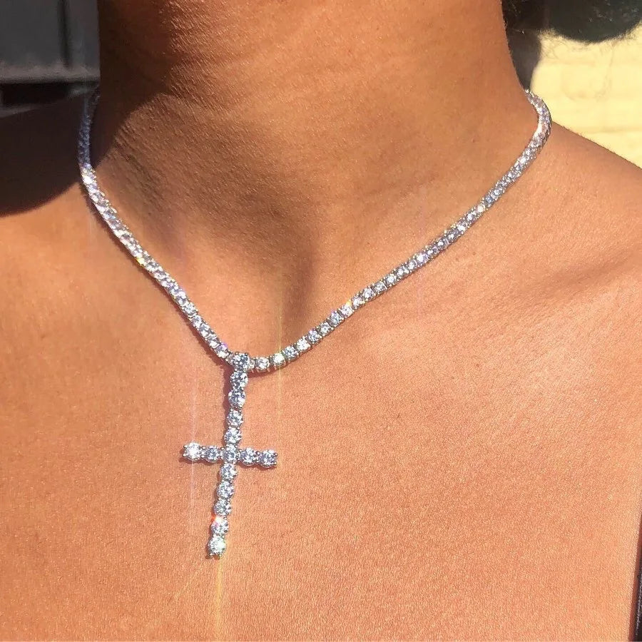 pearl cross necklace Pendant - MERGE.DAY.1.FREESTYLE