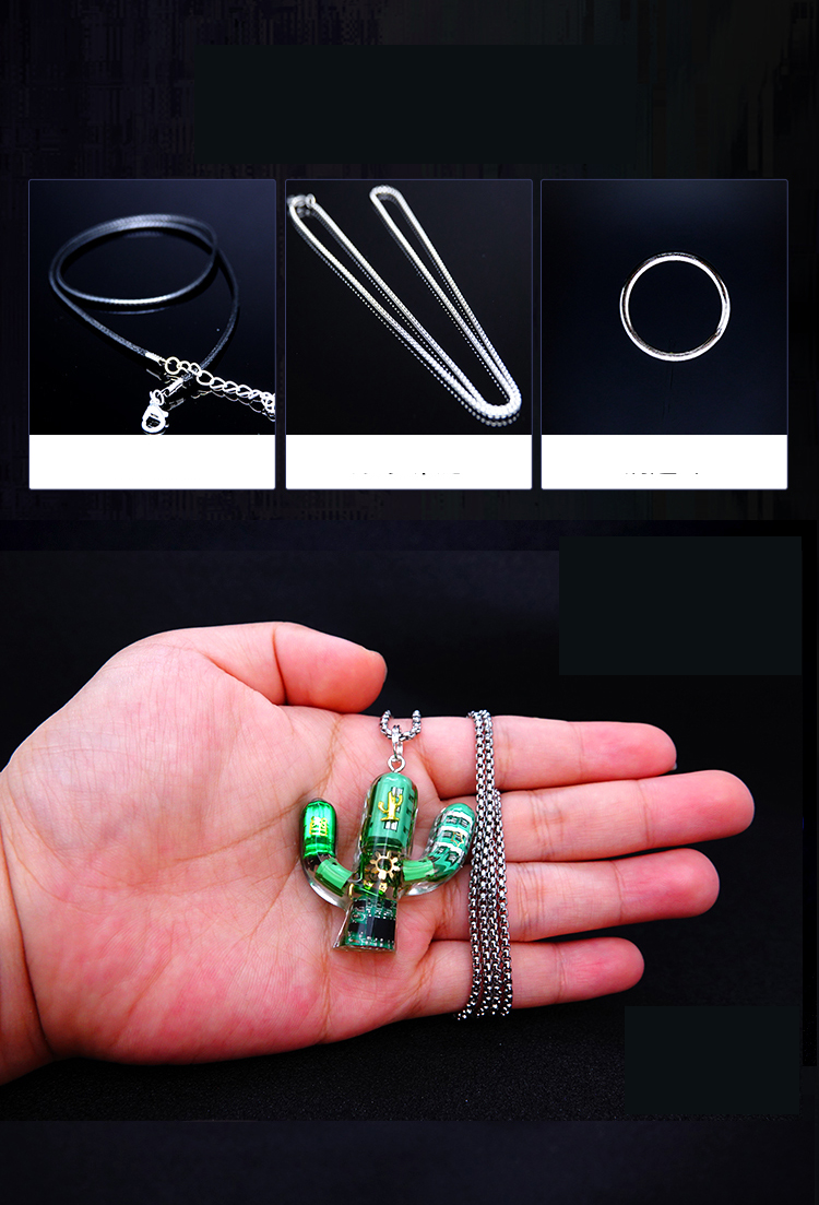Original Cactus Necklace Delicate Cyberpunk Clavicle Chain - MERGE.DAY.1.FREESTYLE