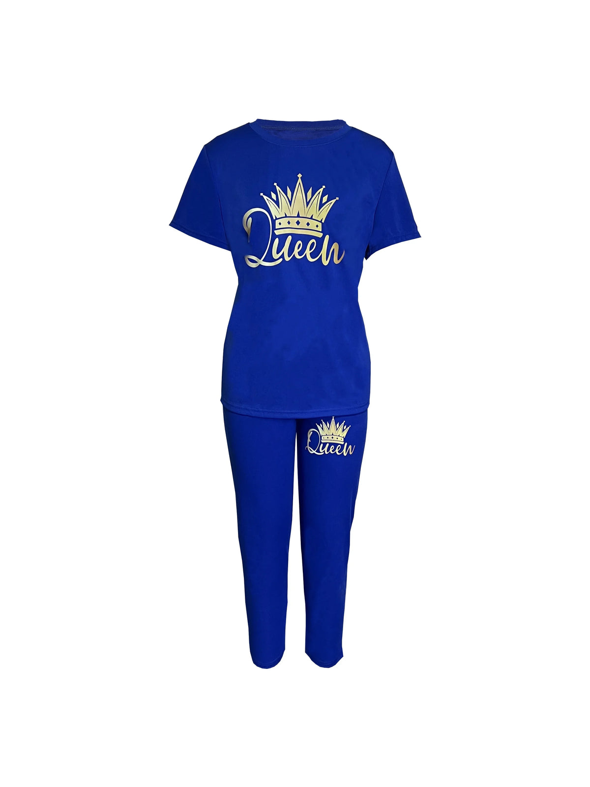 Summer Plus Size Women's Printed Comfortable Casual Set - MERGE.DAY.1.FREESTYLE
