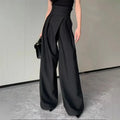 Magic High Waist Loose Straight Drooping Mopping Casual Trousers - MERGE.DAY.1.FREESTYLE