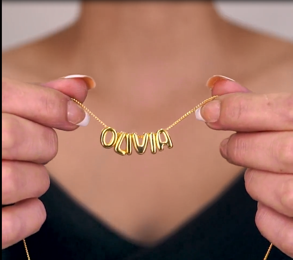 bubble letter necklace - MERGE.DAY.1.FREESTYLE