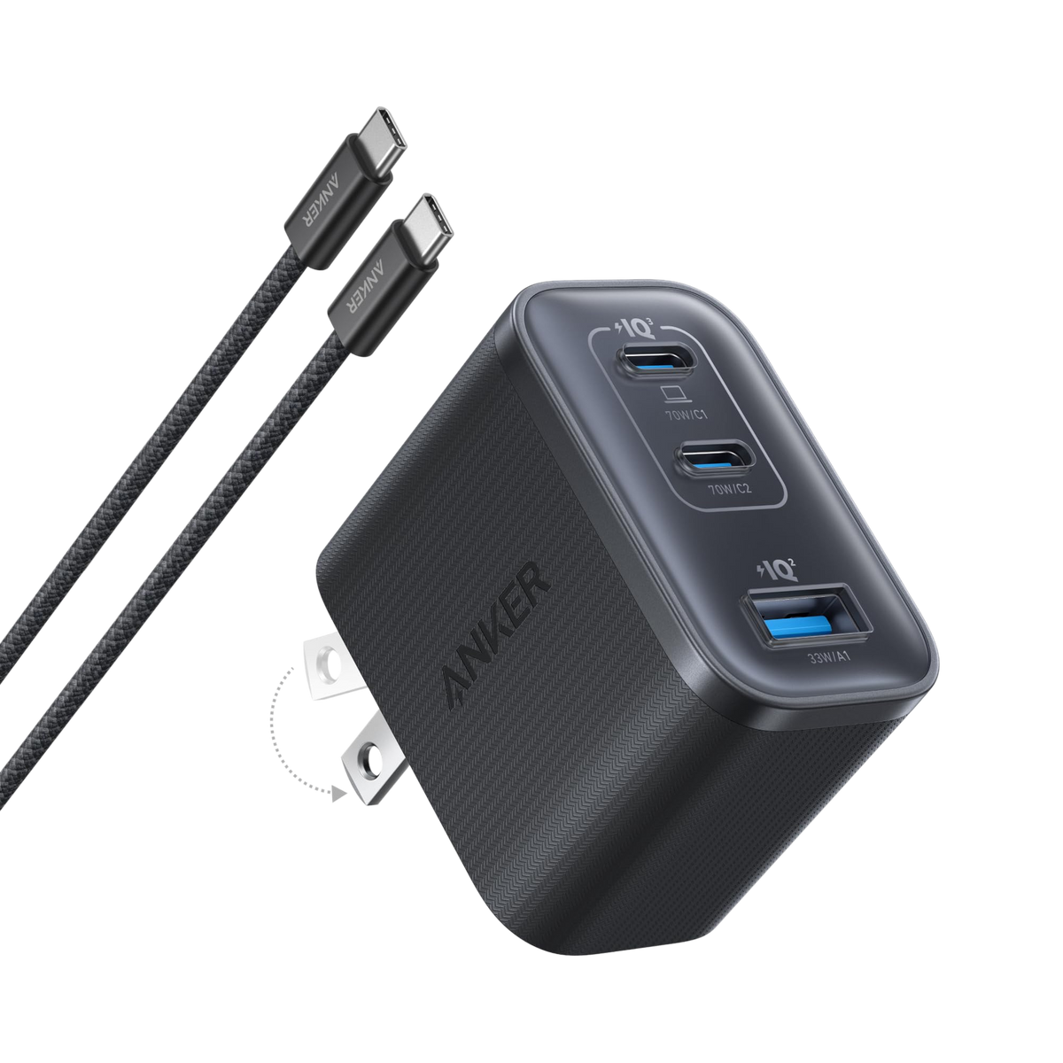 Anker Nano Charger (70W, 3 Ports) - MERGE.DAY.1.FREESTYLE
