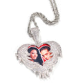 Zircon Heart Pendant DIY Flip Top Inlaid Zircon Photo Hip Hop Pendant - MERGE.DAY.1.FREESTYLE