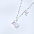 s925 silver fantasy rainbow unicorn necklace women's light luxury high-end collarbone chain - MERGE.DAY.1.FREESTYLE