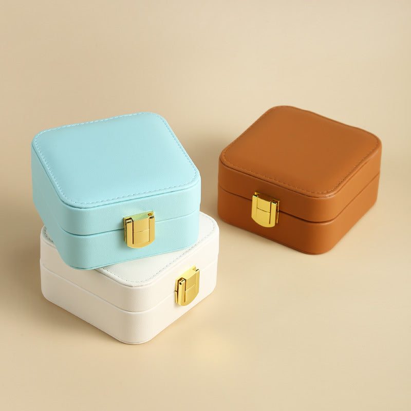 pu leather candy-colored mirror jewelry box - MERGE.DAY.1.FREESTYLE