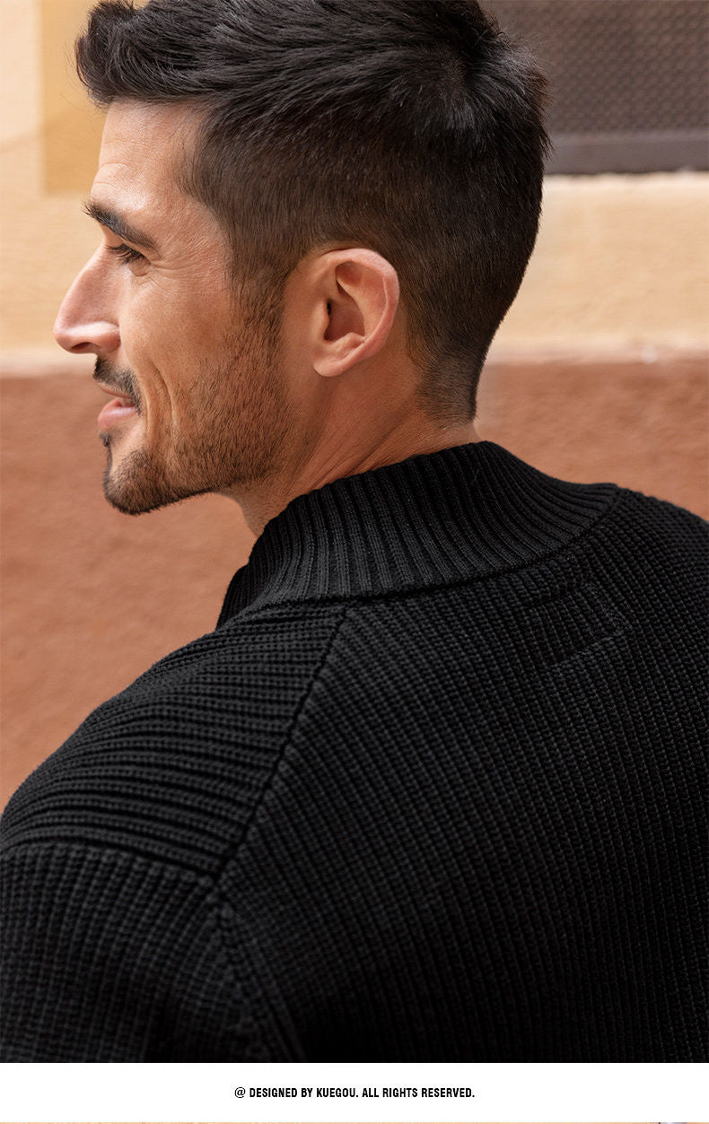 2024 half-high collar zipper sweater - MERGE.DAY.1.FREESTYLE