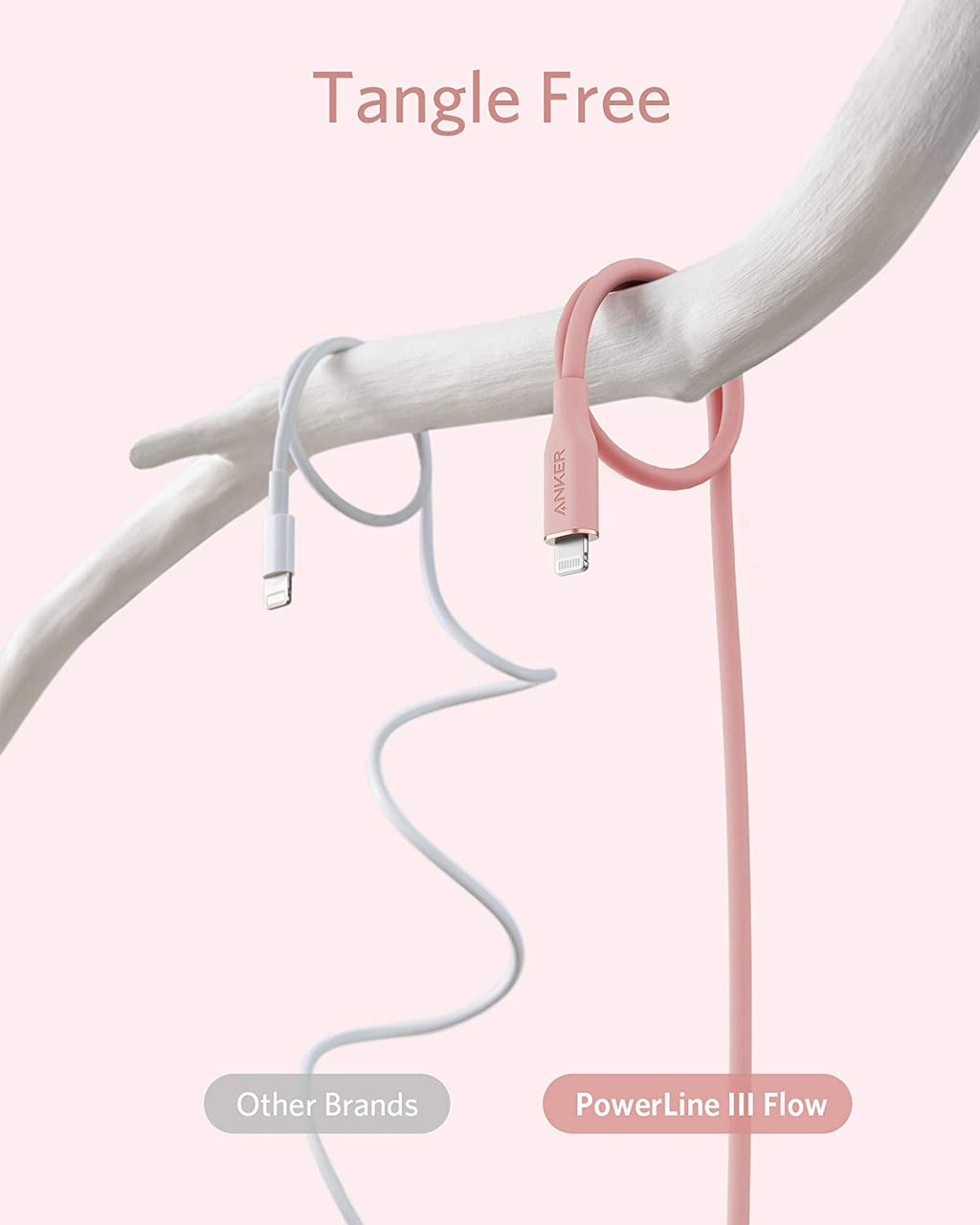 Anker <b>641</b> USB-C to Lightning Cable (Flow, 3 ft Silicone) - MERGE.DAY.1.FREESTYLE