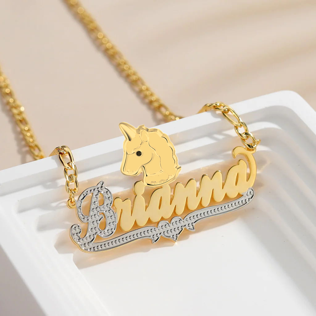 Unicorn Personalized Custom Name Necklace - MERGE.DAY.1.FREESTYLE