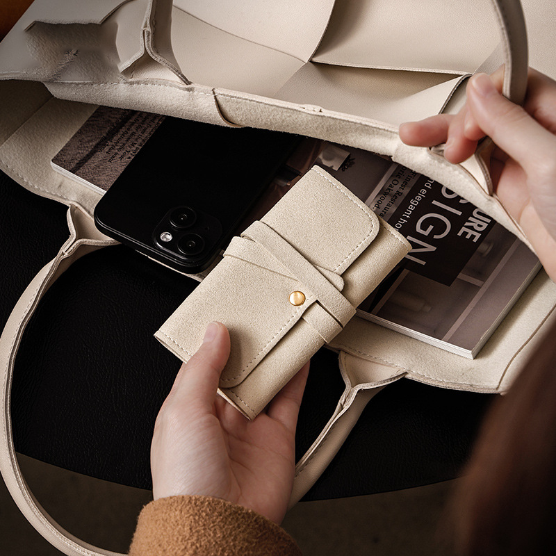 Portable multifunctional leather jewelry clutch bag - MERGE.DAY.1.FREESTYLE