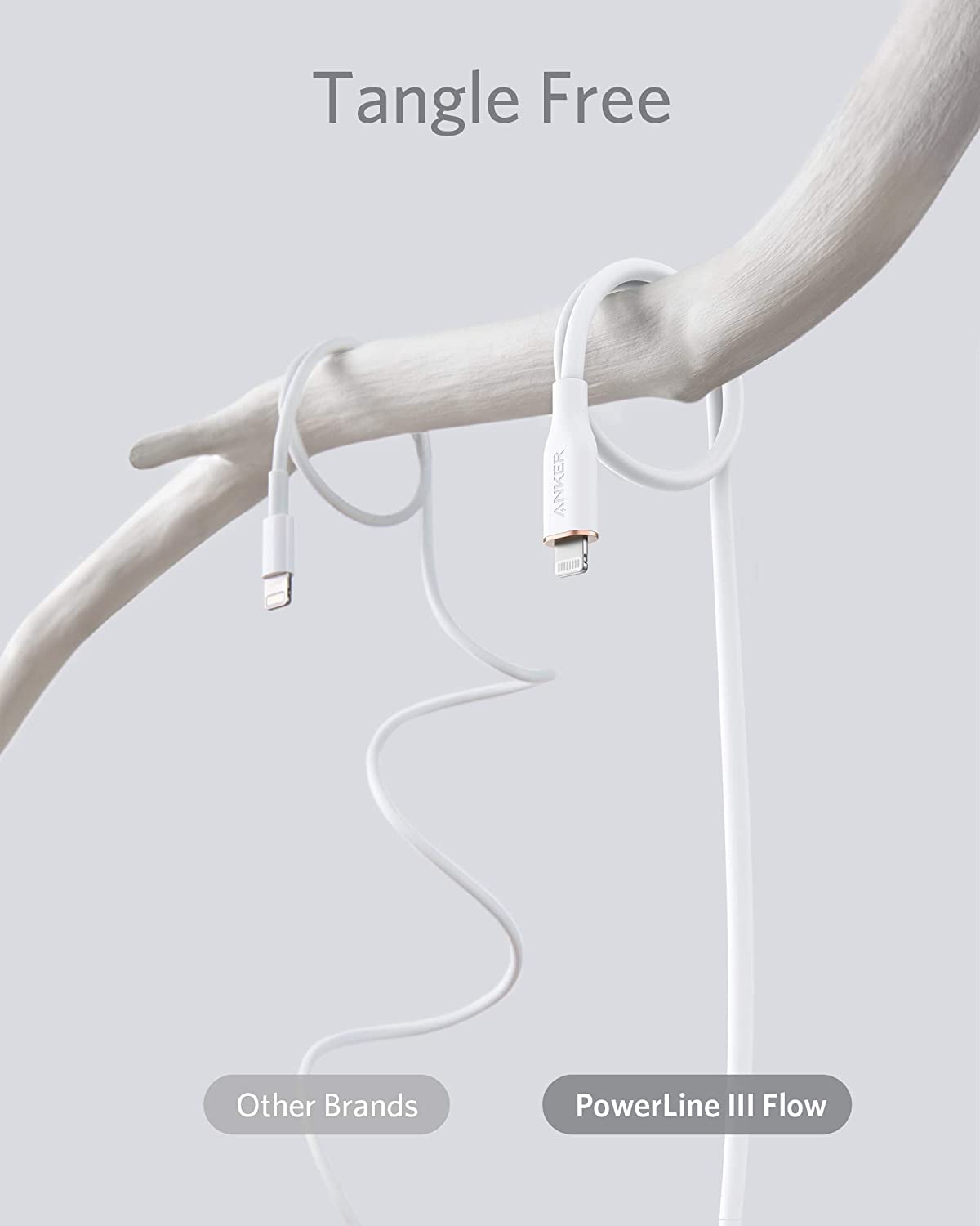 Anker <b>641</b> USB-C to Lightning Cable (Flow, 3 ft Silicone) - MERGE.DAY.1.FREESTYLE