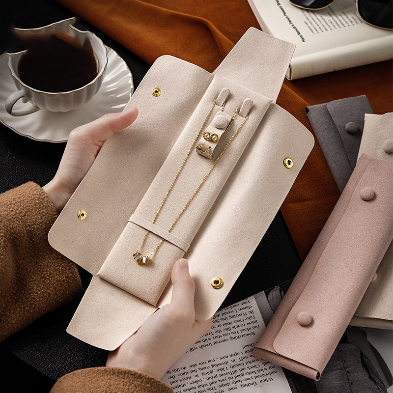 High-end microfiber leather necklace clutch bag - MERGE.DAY.1.FREESTYLE