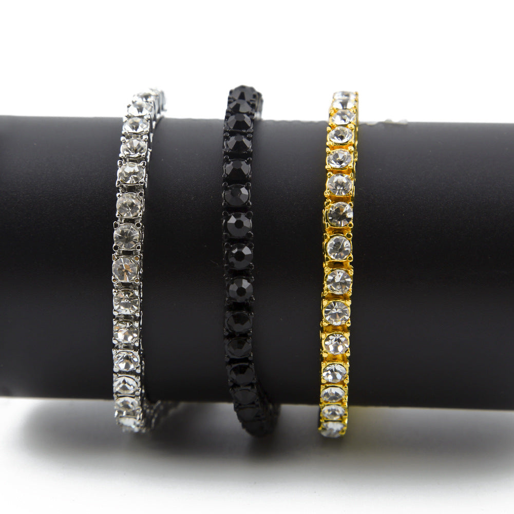 Hip Hop Jewelry Full Rhinestone 5mm Tennis Chain One Row Bracelet - MERGE.DAY.1.FREESTYLE