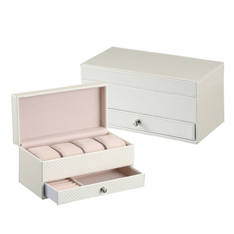 Men's drawer-style 4-seat leather watch display box - MERGE.DAY.1.FREESTYLE