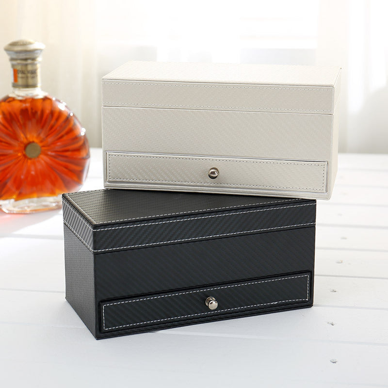 Men's drawer-style 4-seat leather watch display box - MERGE.DAY.1.FREESTYLE