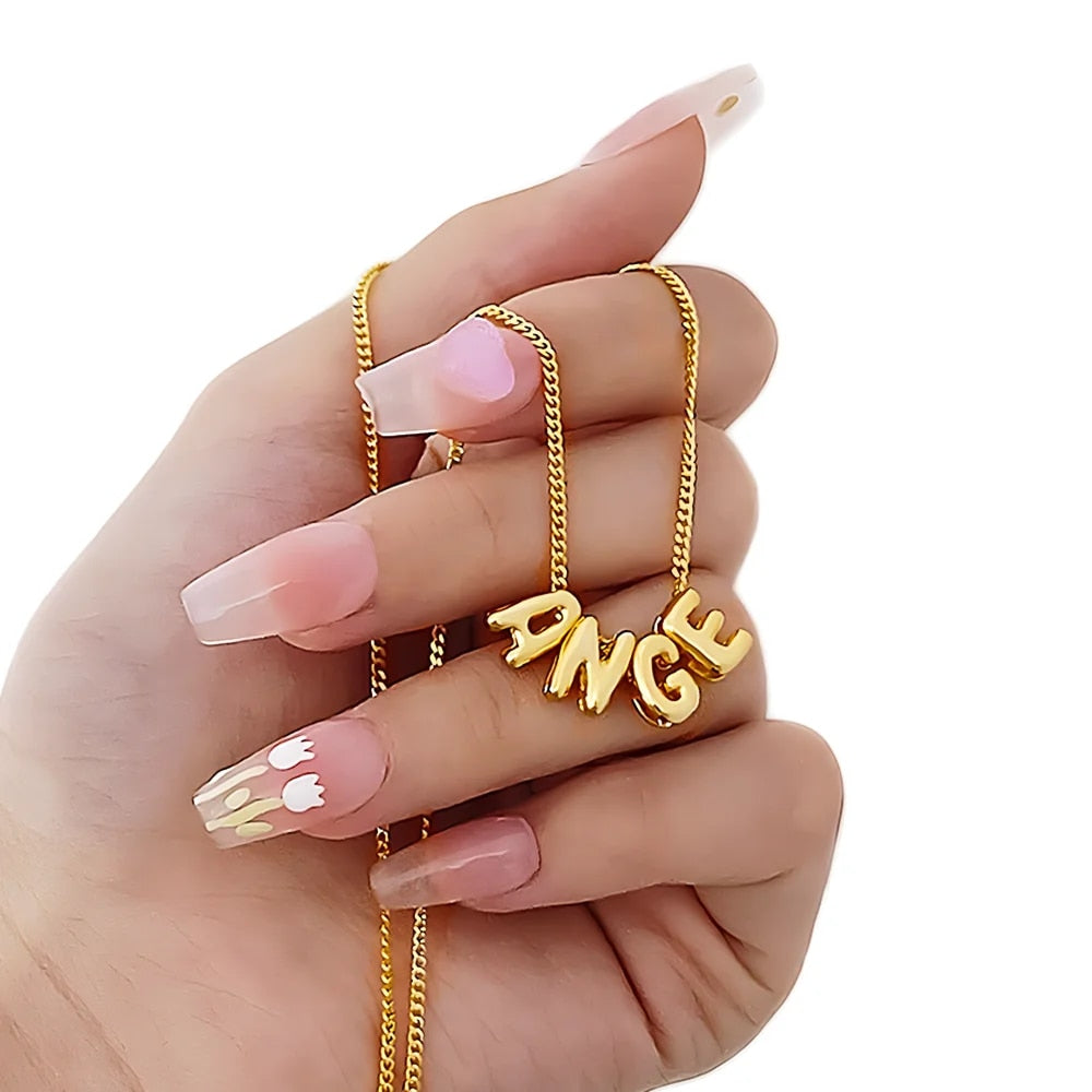 bubble name necklace - MERGE.DAY.1.FREESTYLE