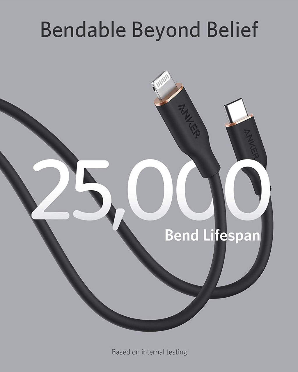 Anker <b>641</b> USB-C to Lightning Cable (Flow, 3 ft Silicone) - MERGE.DAY.1.FREESTYLE