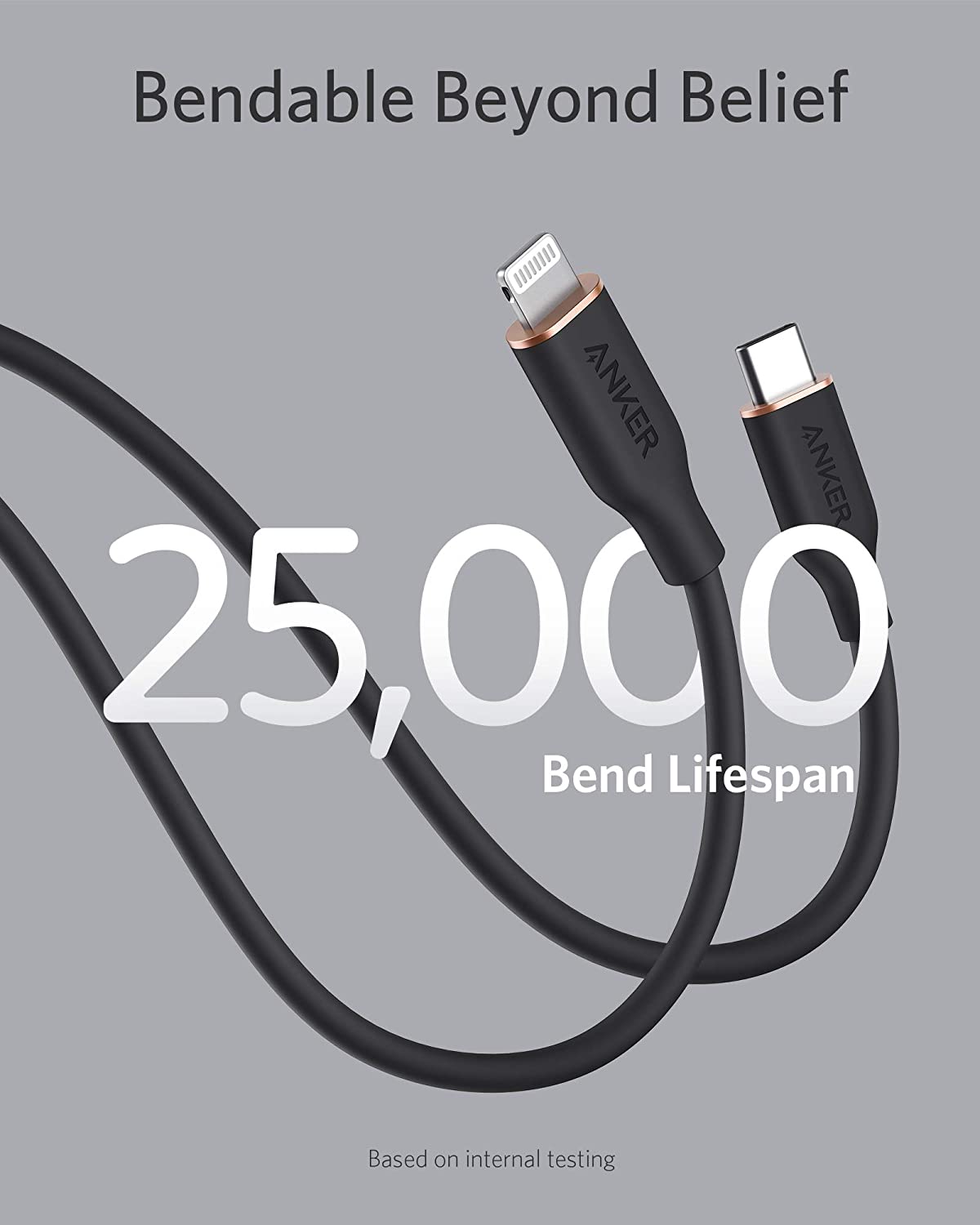Anker <b>641</b> USB-C to Lightning Cable (Flow, 3 ft Silicone) - MERGE.DAY.1.FREESTYLE