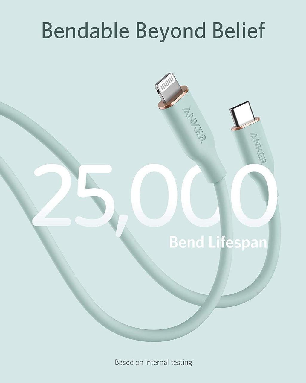 Anker <b>641</b> USB-C to Lightning Cable (Flow, 3 ft Silicone) - MERGE.DAY.1.FREESTYLE