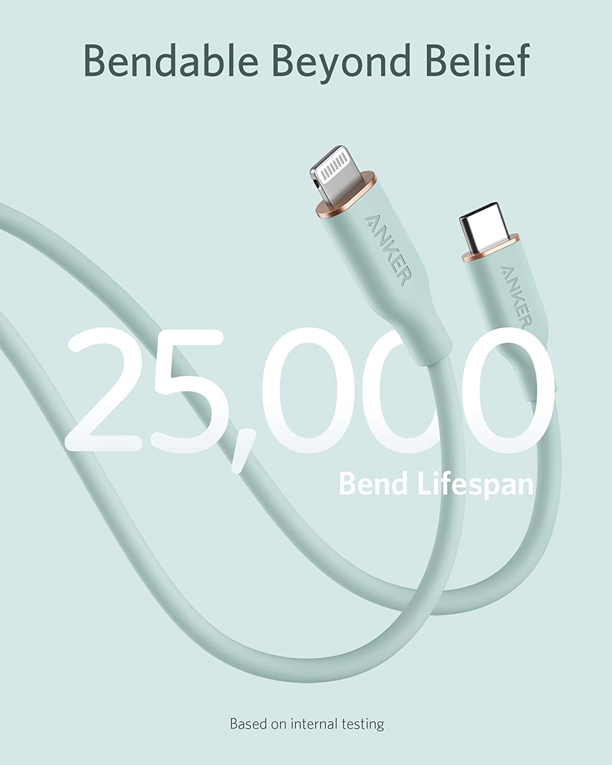 Anker <b>641</b> USB-C to Lightning Cable (Flow, 3 ft Silicone) - MERGE.DAY.1.FREESTYLE
