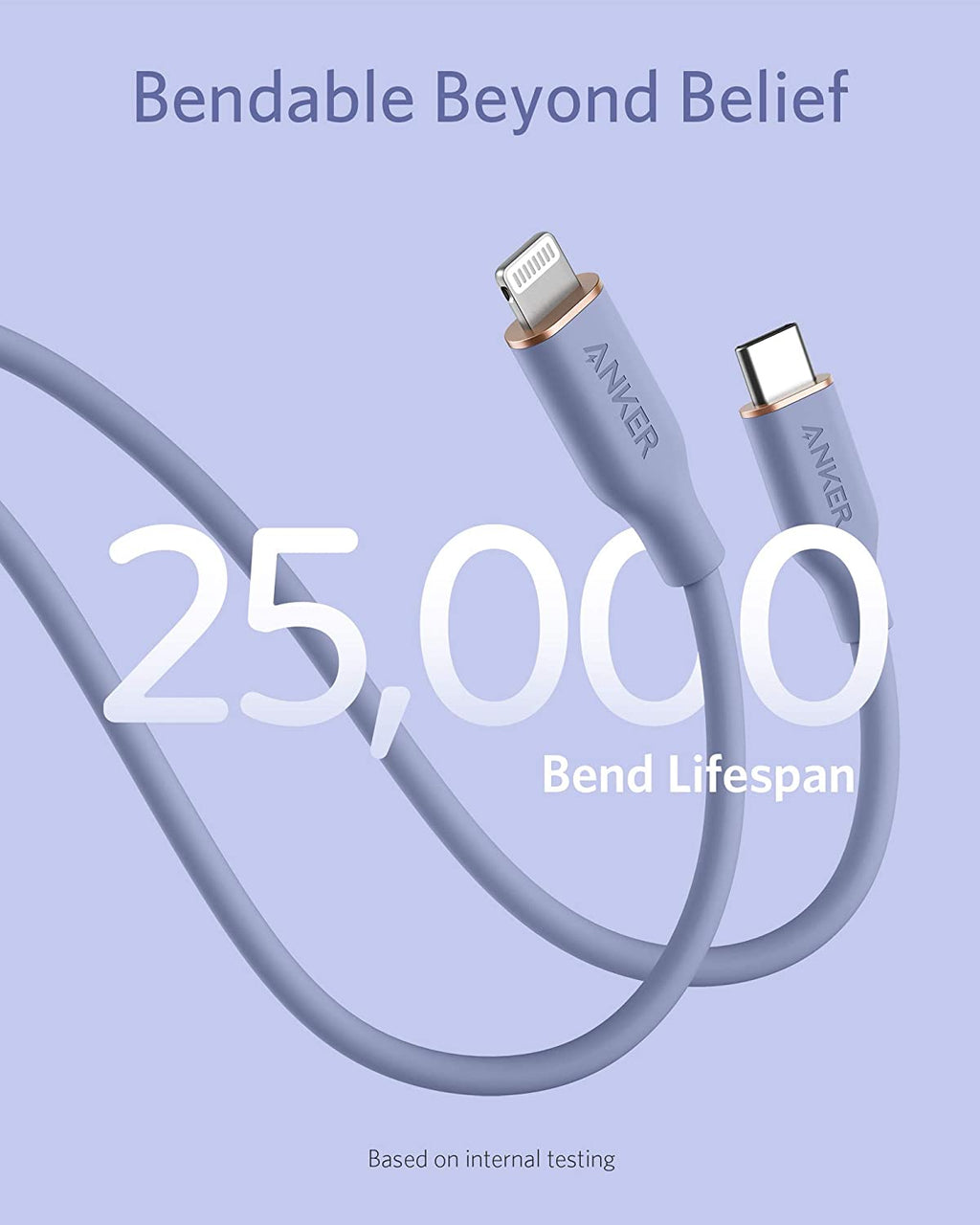 Anker <b>641</b> USB-C to Lightning Cable (Flow, 3 ft Silicone) - MERGE.DAY.1.FREESTYLE