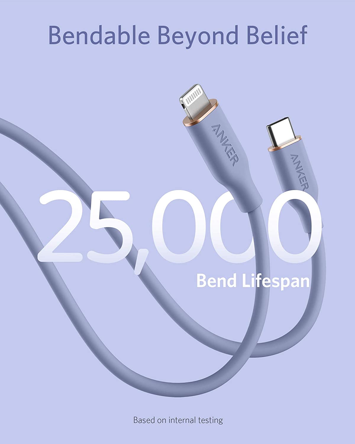 Anker <b>641</b> USB-C to Lightning Cable (Flow, 3 ft Silicone) - MERGE.DAY.1.FREESTYLE