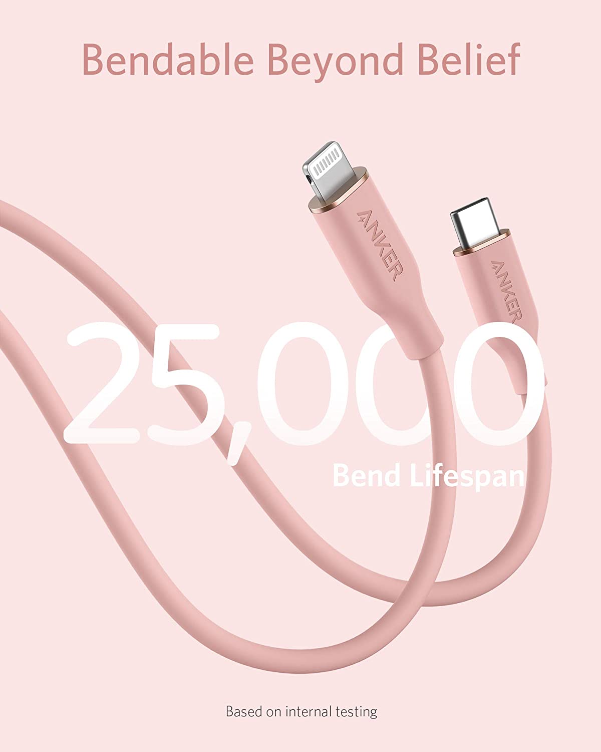 Anker <b>641</b> USB-C to Lightning Cable (Flow, 3 ft Silicone) - MERGE.DAY.1.FREESTYLE