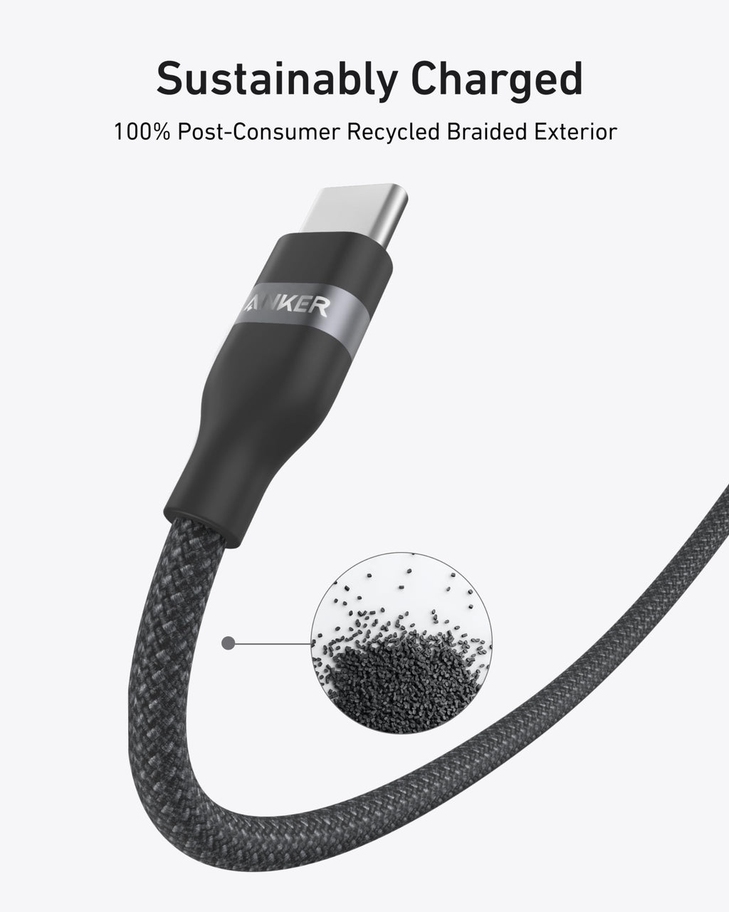 Anker USB-C to USB-C Cable (3 ft / 6 ft, 240W, Upcycled-Braided) - MERGE.DAY.1.FREESTYLE