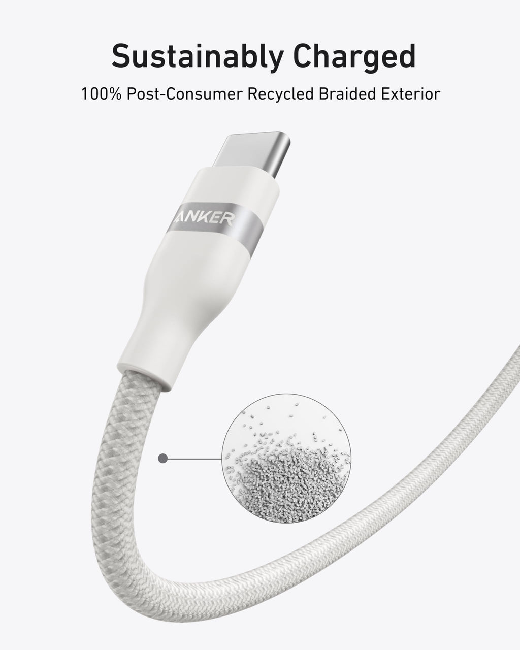 Anker USB-C to USB-C Cable (3 ft / 6 ft, 240W, Upcycled-Braided) - MERGE.DAY.1.FREESTYLE