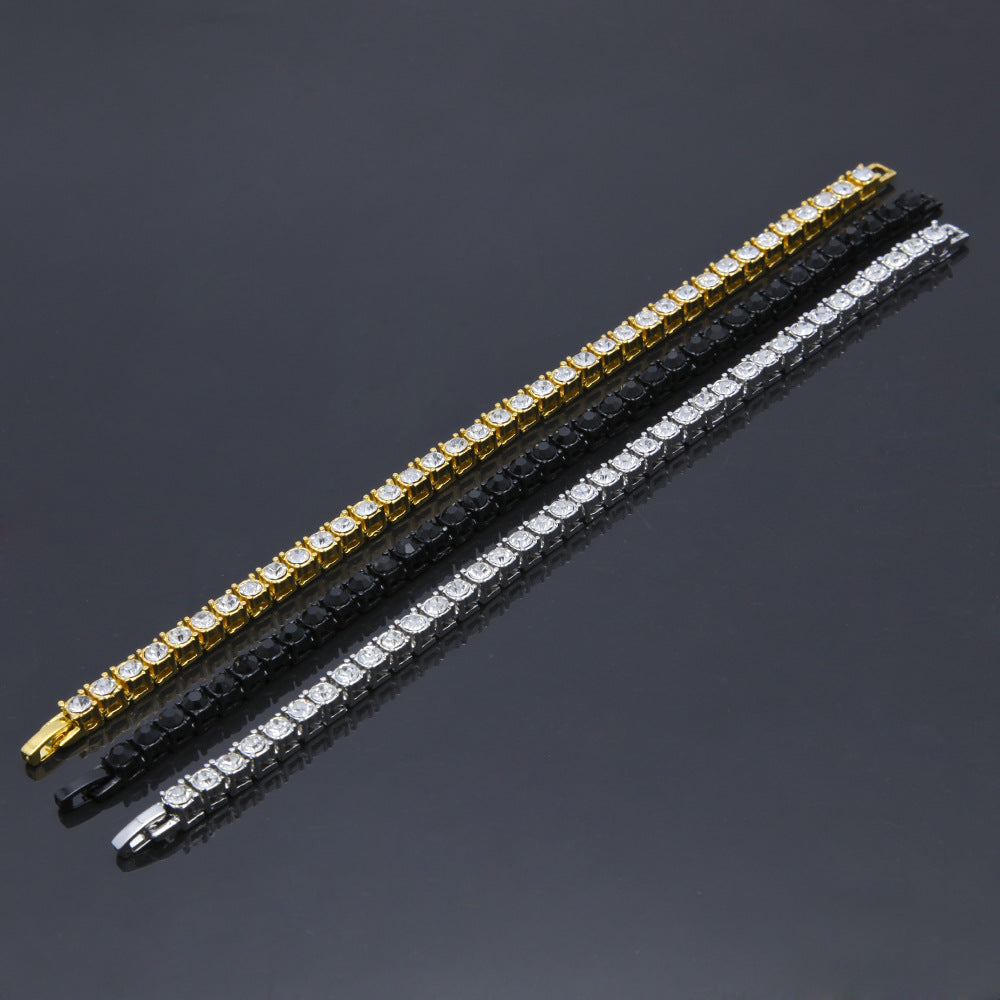 Hip Hop Jewelry Full Rhinestone 5mm Tennis Chain One Row Bracelet - MERGE.DAY.1.FREESTYLE