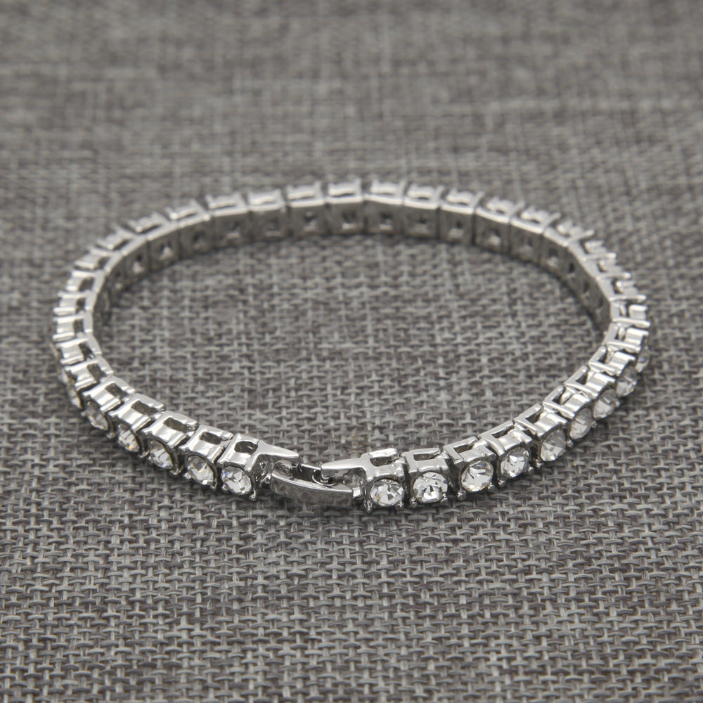 Hip Hop Jewelry Full Rhinestone 5mm Tennis Chain One Row Bracelet - MERGE.DAY.1.FREESTYLE