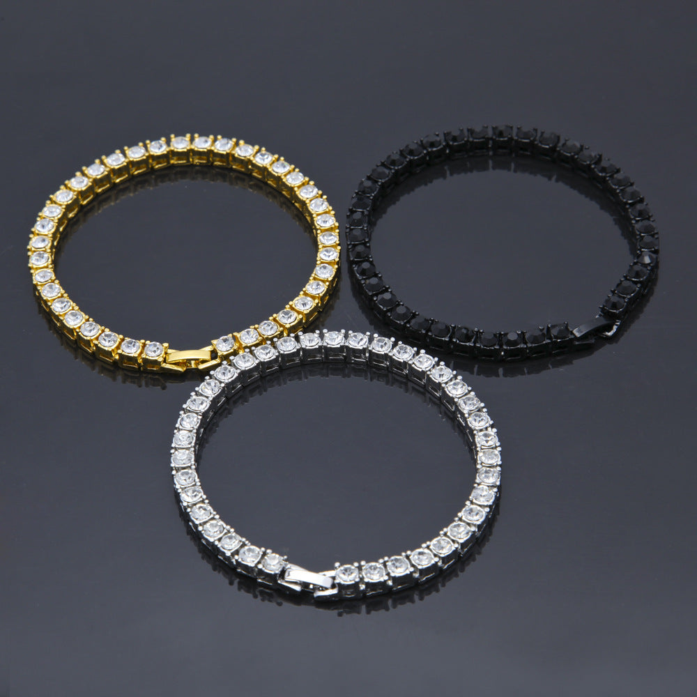 Hip Hop Jewelry Full Rhinestone 5mm Tennis Chain One Row Bracelet - MERGE.DAY.1.FREESTYLE