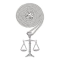 Justice Scale Iced Out CZ Hip Hop Necklace - MERGE.DAY.1.FREESTYLE